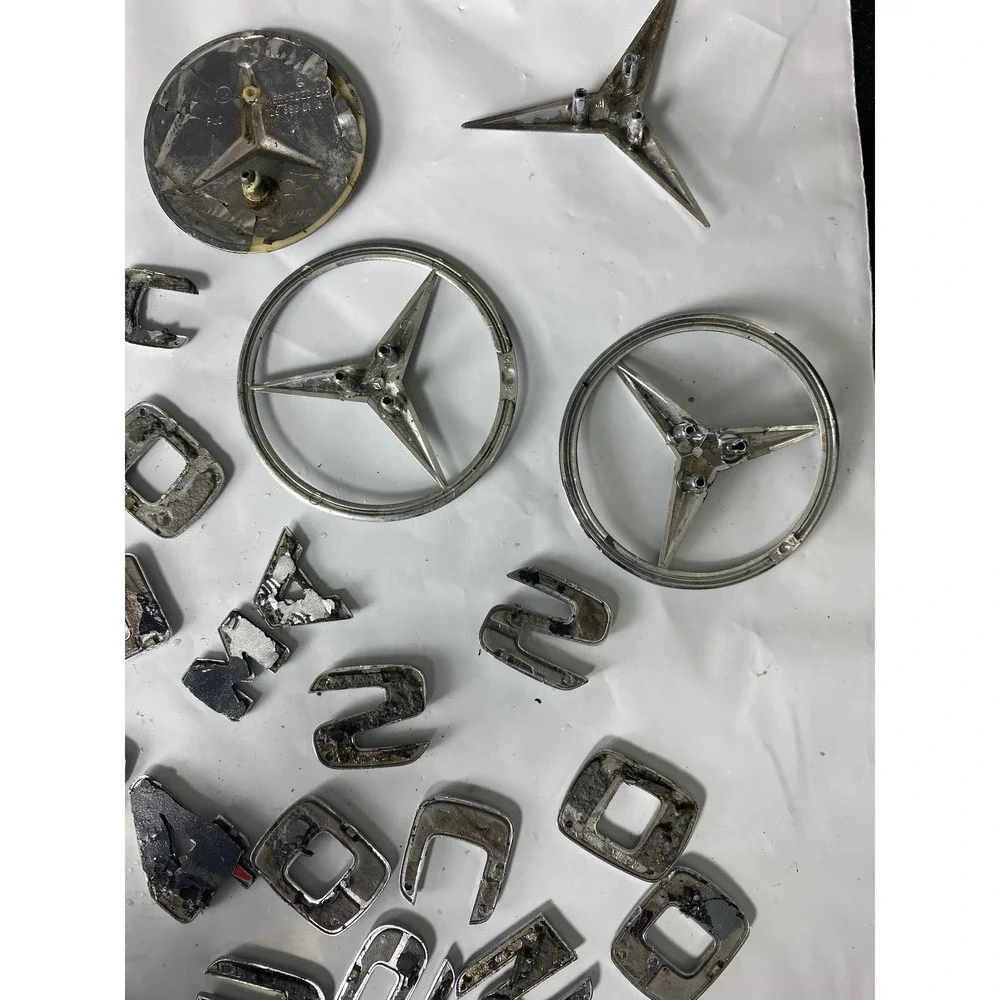OEM Mercedes-Benz S-Class S550 4MATIC Chrome Emblems & Star Badges‎ Lot